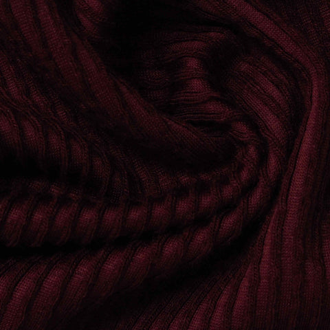 Polyester Viscose Stretch Crepe Fabric, 220 gsm — Red