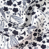 Navy Floral Woven, Polyester — photo 3