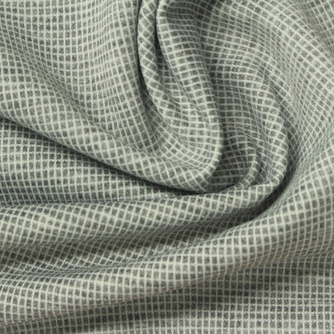 Light Grey Grid Jacquard, Poly-Viscose, 280 gsm