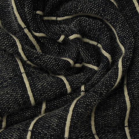 Off-White Stripes French Terry, Poly-Viscose