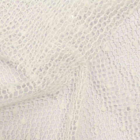 100% Polyester Mesh Fabric, 113 gsm, 165 cm — White