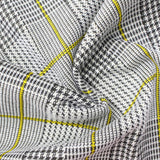 Black Houndstooth Jacquard, Polyester — photo 3