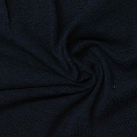 Dark Blue Marl Knit, Cotton-Poly, 160 gsm