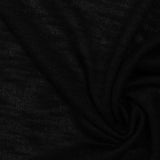 Polyester Viscose Chunky Knit Fabric, 185 gsm, 185 cm — Black — photo 3