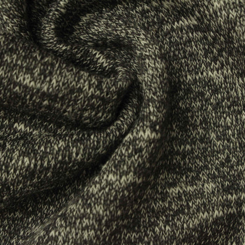 Dark Grey Heather French Terry, Cotton-Poly, 304 gsm