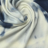 Blue Abstract Rib Knit, Viscose — photo 3