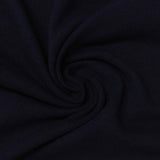 Cotton Modal Blend Stretch Interlock Knit Fabric, 320 gsm, 175 cm — Navy — photo 3