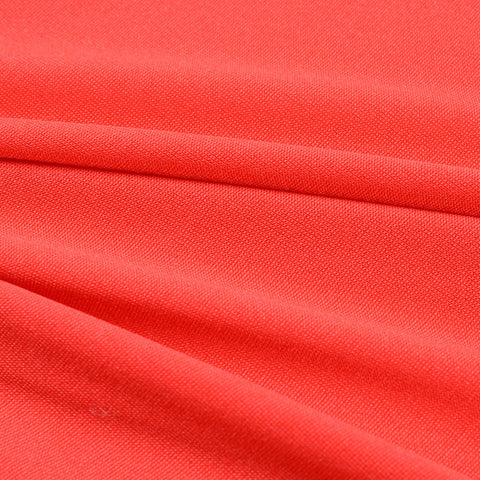 100% Polyester Interlock Knit Fabric, 125 gsm, 155 cm — Red