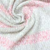 Pink Horizontal-Stripe Chunky Knit, Viscose-Poly — photo 3