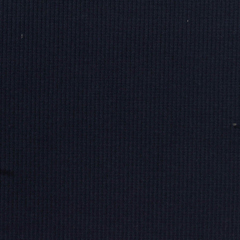 Cotton Stretch Rib Knit Fabric, 365 gsm, 115 cm — Navy