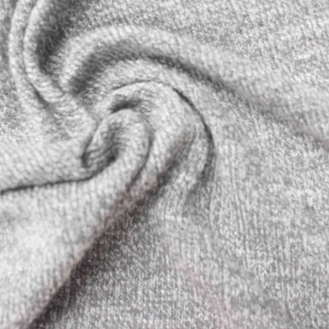 Heather Grey Marl Chunky Knit, 220 gsm