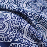 Navy Abstract Linen-Look, Polyester — photo 3