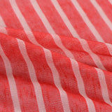 Red Vertical-Stripe Jersey Knit, Polyester — photo 3