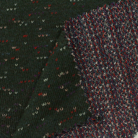 Dark Green Marl French Terry, Viscose, 283 gsm