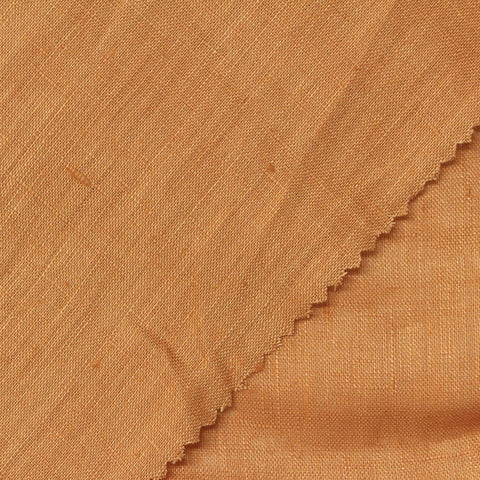 100% Linen Woven Fabric, 125 gsm — Orange