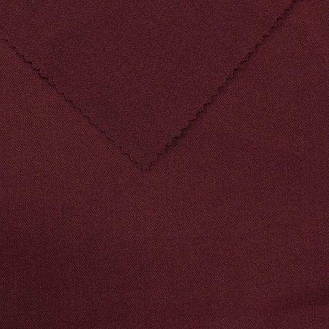 Polyester Viscose Stretch Twill Fabric, 239 gsm — Red