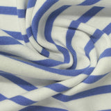 Blue Horizontal-Stripe Rib Knit, Cotton — photo 3