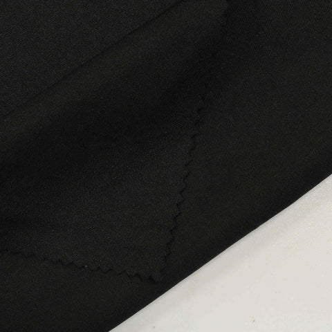 Polyester Stretch Ponte Knit Fabric, 420 gsm, 160 cm — Black