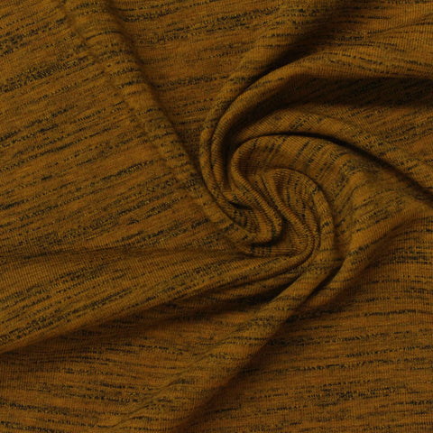 Brown Marl Jersey Knit, Cotton-Poly, 200 gsm