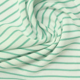 Green Horizontal-Stripe Interlock Knit, Polyester — photo 3
