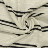 Black Stripes Jersey Knit, Viscose-Poly — photo 3