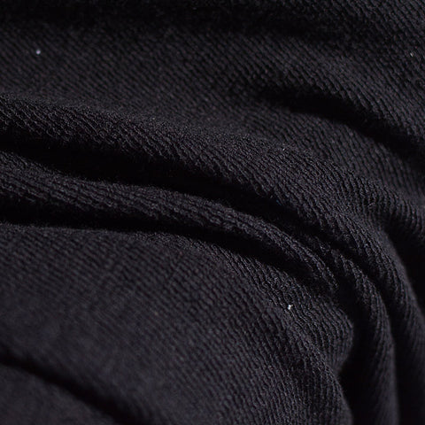 100% Cotton Chunky Knit Fabric, 170 gsm, 160 cm — Black