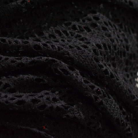 Black Openwork Jacquard, Cotton-Poly