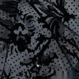 Black Floral Knit, Polyester — photo 3