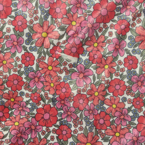 Pink Flowers Jersey Knit, Polyester, 75 gsm
