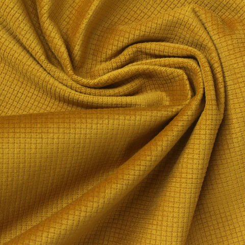 Yellow Grid Warp Knit, Polyester