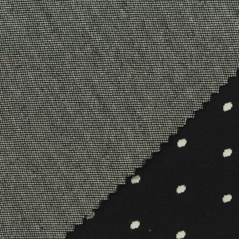 White Dots Interlock Knit, Poly-Viscose