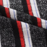 Black Vertical-Stripe Rib Knit, Poly-Metallic — photo 3