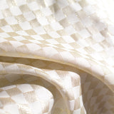 White Check Jacquard, Polyester — photo 3