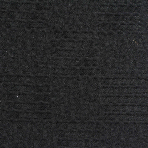 Black Tone-on-Tone Jacquard, Poly-Cotton, 330 gsm
