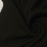 Cotton Polyester Stretch Rib Knit Fabric, 270 gsm, 122 cm — Black — photo 3