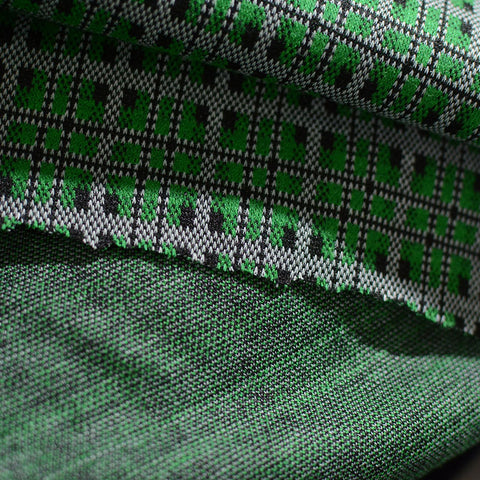 Green Check Jacquard, Poly-Viscose