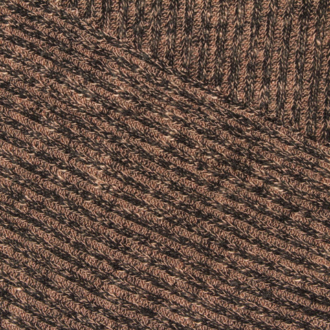 Brown Marl Rib Knit, Viscose-Poly, 250 gsm, 162 cm