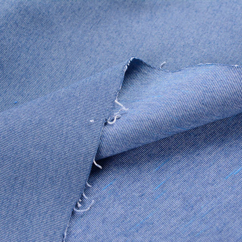 Cotton Polyester Interlock Knit Fabric, 300 gsm, 165 cm — Blue