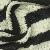 Black Horizontal-Stripe Chunky Knit, Poly-Cotton — photo 3