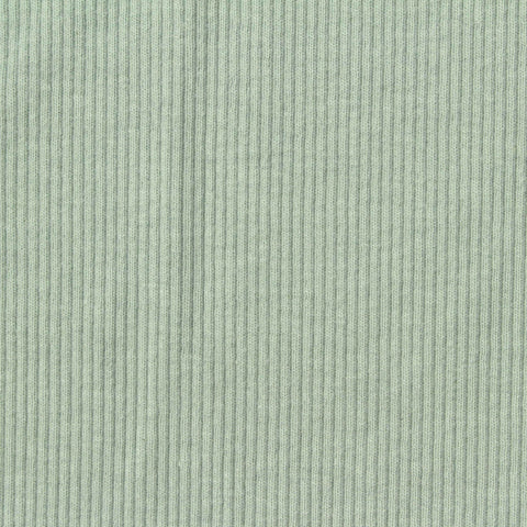 Pale Sage Ribbed Rib Knit, Cotton-Poly