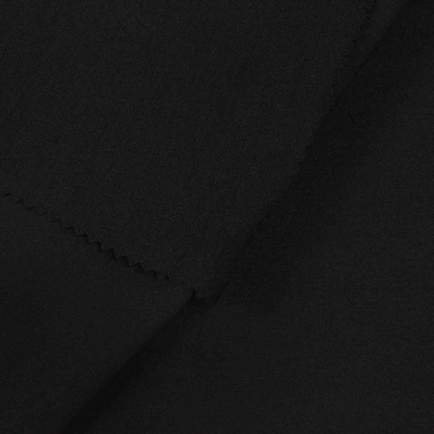 Viscose Nylon Stretch Bengaline Fabric, 260 gsm — Black