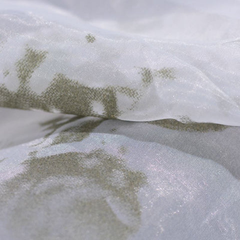 Grey Abstract Organza, Polyester