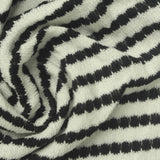 Black Horizontal-Stripe Chunky Knit, Polyester — photo 3
