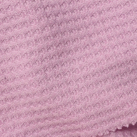 Polyester Viscose Stretch Waffle Knit Fabric, 245 gsm, 165 cm — Pink