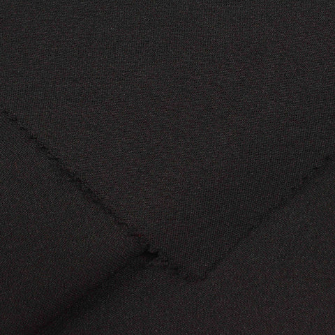 100% Polyester Linen-Look Fabric, 142 gsm — Black