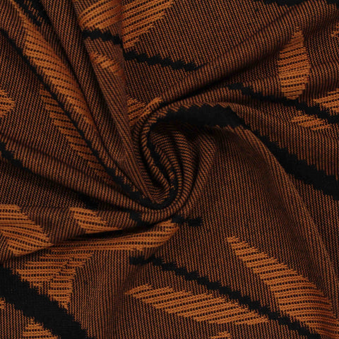 Brown Animal Print Jacquard, Poly-Viscose, 220 gsm