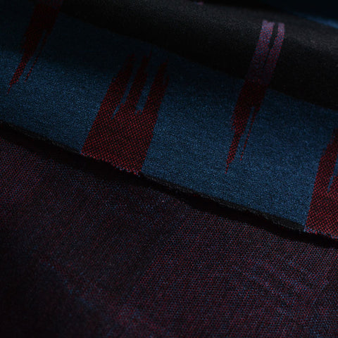Red Abstract Jacquard, Poly-Viscose, 150 cm, ref EF-4417