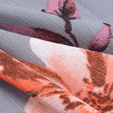 Peach Floral Woven, Polyester — photo 3