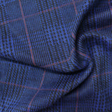 Blue Houndstooth Knit, Polyester — photo 3