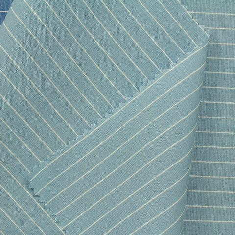 White Horizontal-Stripe Poplin, Cotton, 145 cm, ref EF-206460